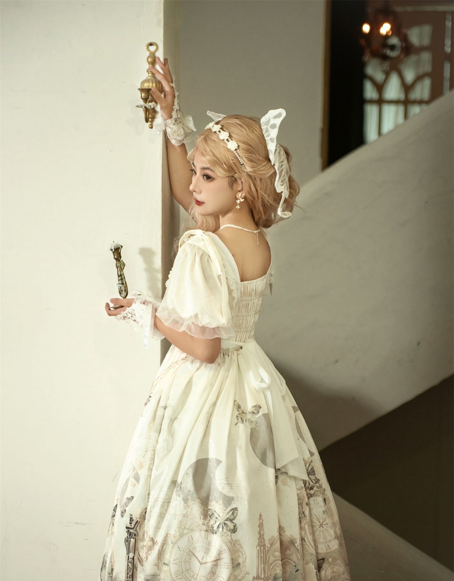 OP ♥Ready to Ship♥The Clock and Butterfly♥Lolita Dress