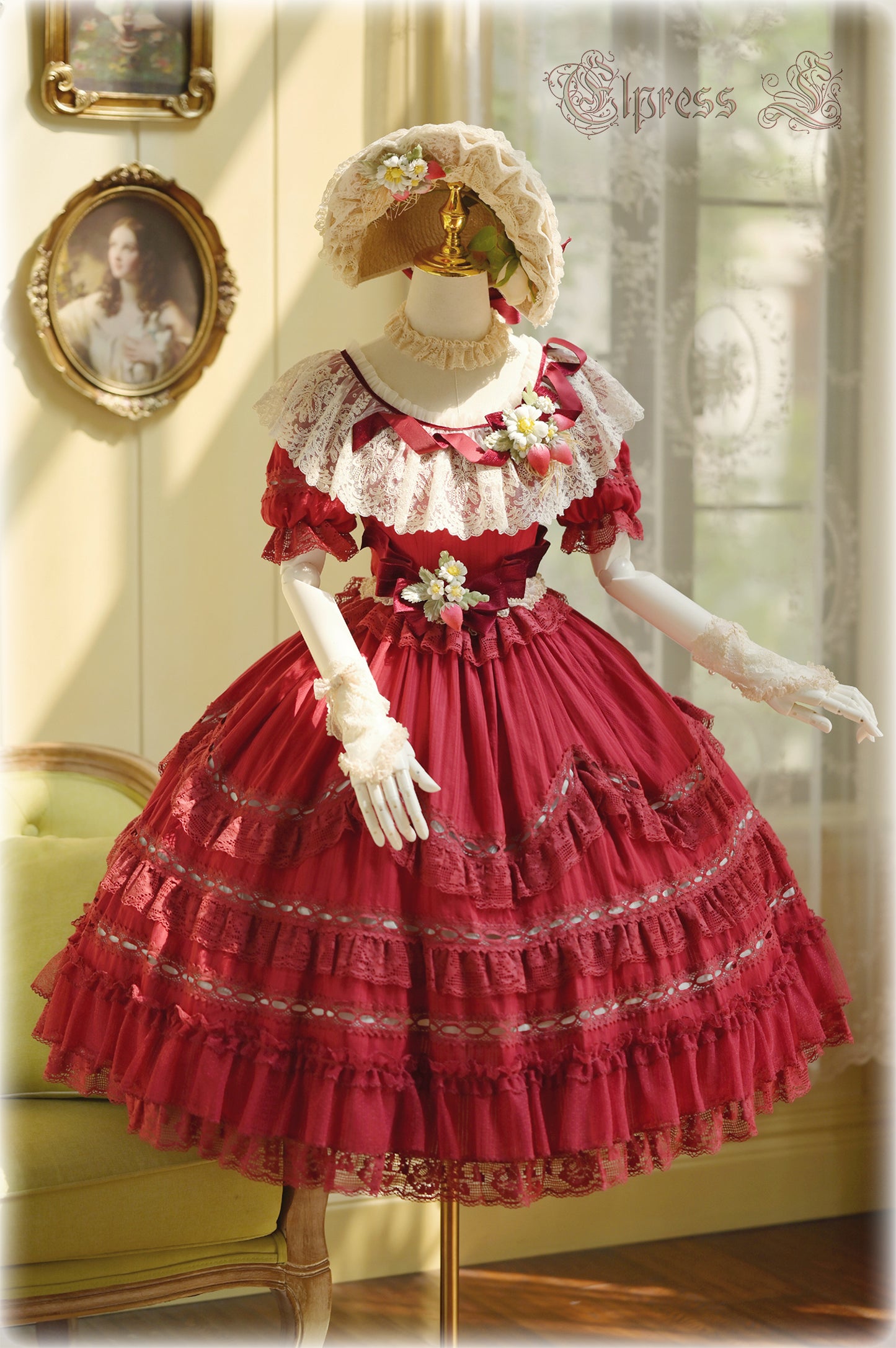 OP Dress Full Set♥Pre-order 3 months♥ Xingxiang Red Color ♥Sweet Lolita Dress