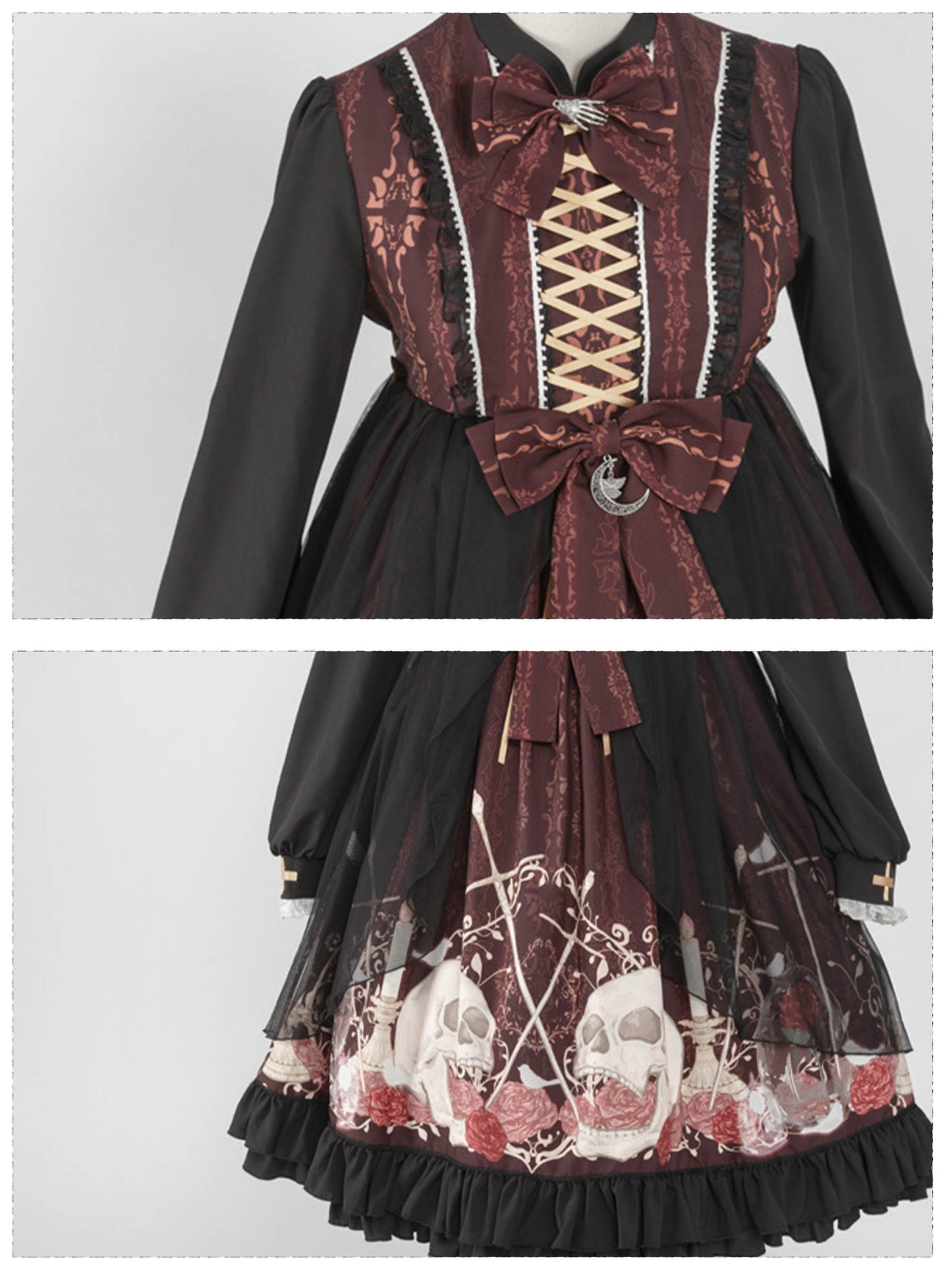 OP Dress♥Ready to Ship♥I‘m ’Skeletonized♥Gothic  Lolita Dress