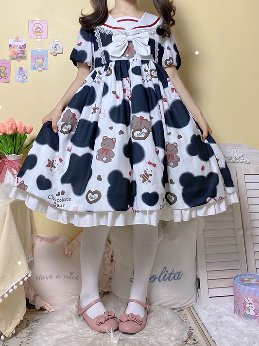 OP Dress♥Ready to Ship♥Milky Bear ♥ Sweet Lolita Dress