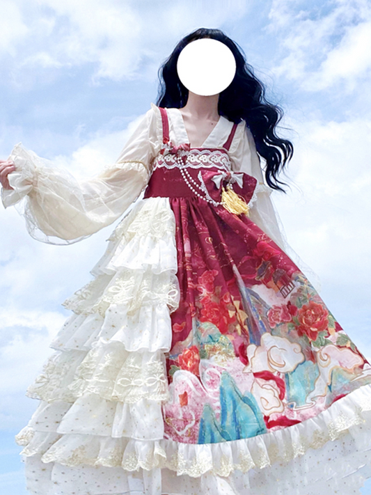 JSK Dress♥Ready to Ship♥Nine Miles Floating Life♥ Sweet Lolita Dress