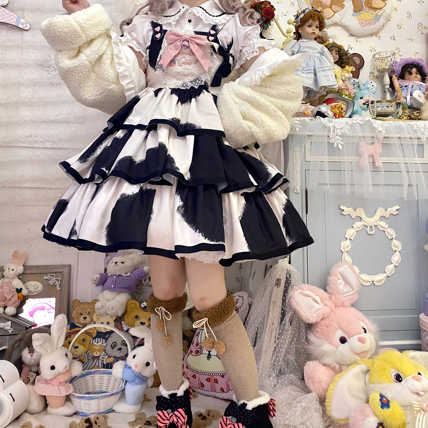 JSK Dress♥Pre-order 3 weeks♥ Strawberry Cow♥Sweet Lolita Dress