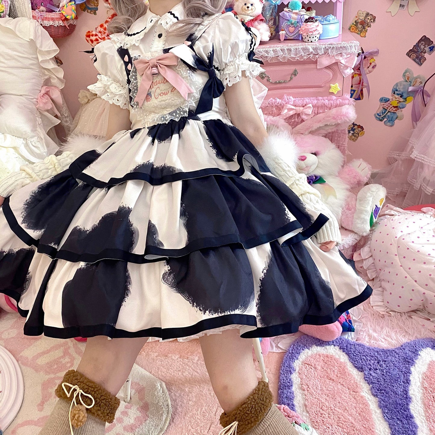 JSK Dress♥Pre-order 3 weeks♥ Strawberry Cow♥Sweet Lolita Dress