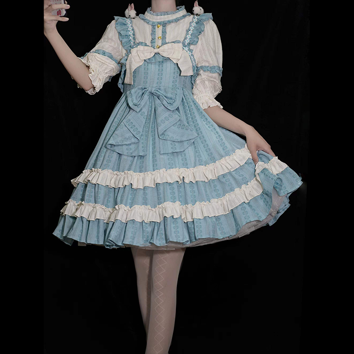 OP Dress♥Ready to Ship♥Rabbits Plant Flowers♥ Cotton Lolita Dress