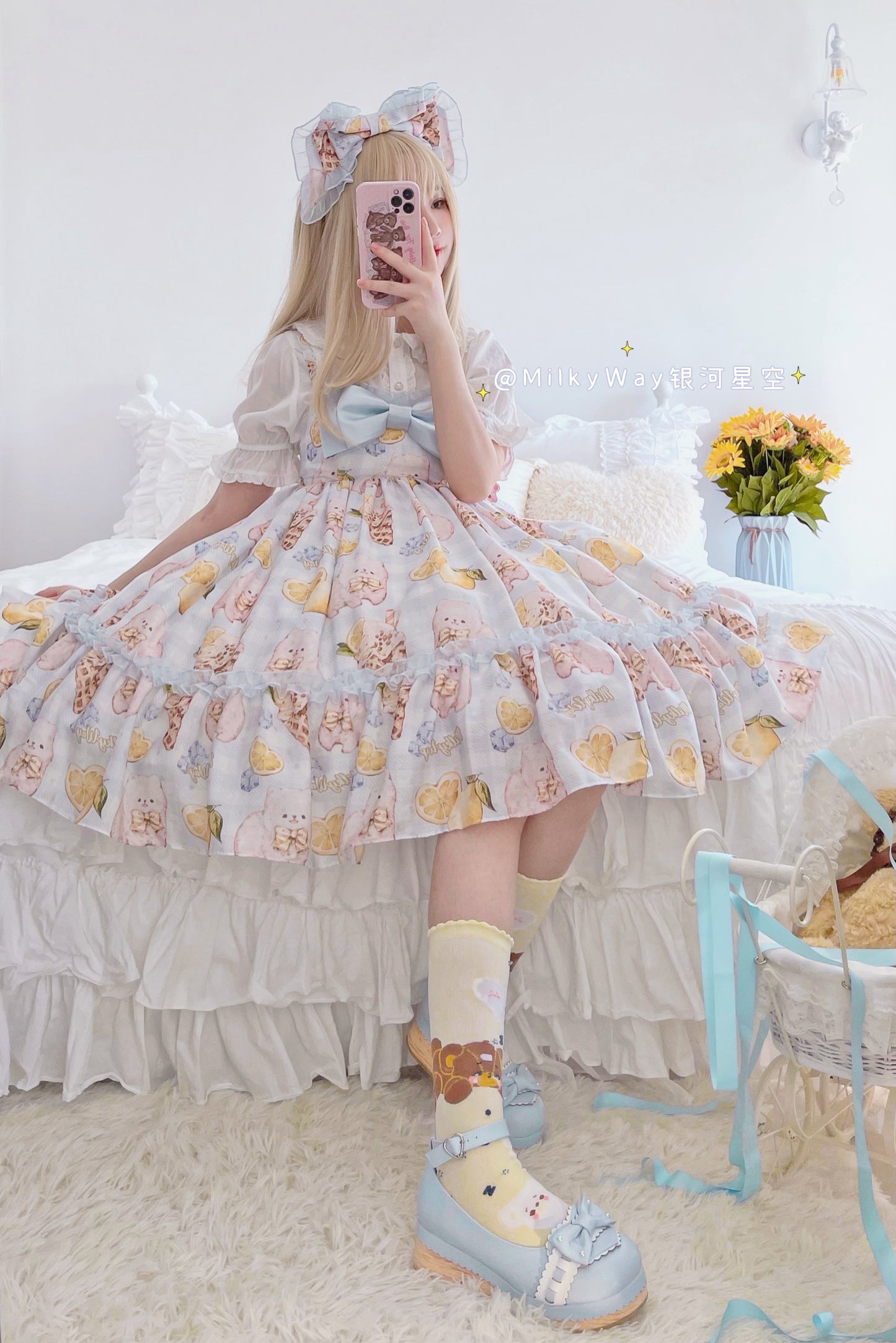 JSK Dress♥Ready to Ship♥ Lemon Doggy ♥Sweet Lolita Dress