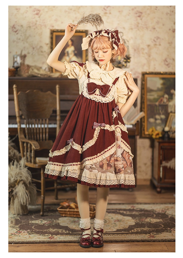 JSK & Blouse ♥Ready to Ship♥Little Acorn♥Sweet Lolita JSK Dress