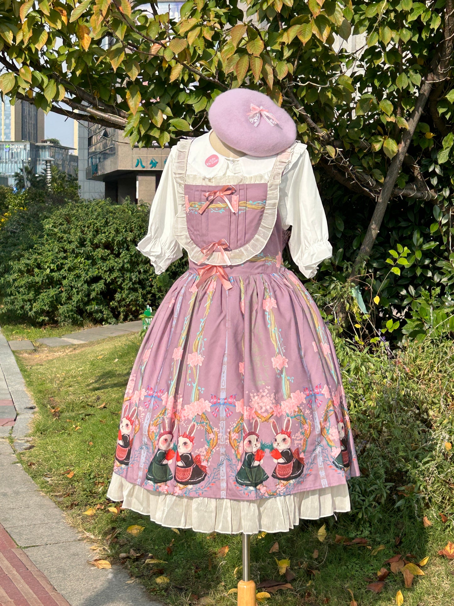 OP&JSK Dress♥Ready to Ship♥ Picnic Bunny ♥Sweet Lolita Dress