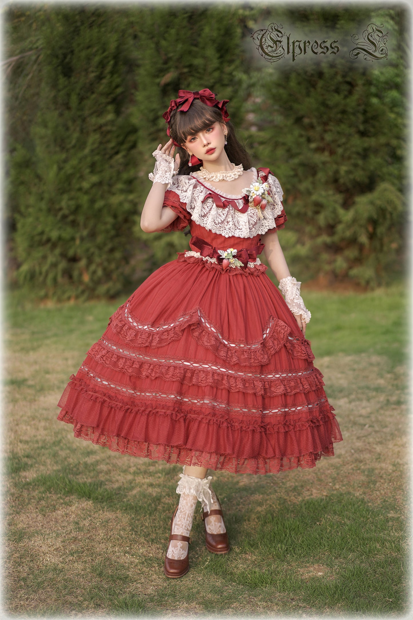 OP Dress Full Set♥Pre-order 3 months♥ Xingxiang Red Color ♥Sweet Lolita Dress