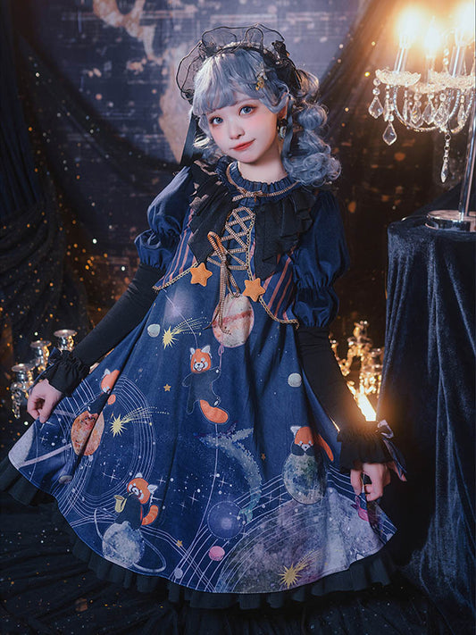 OP Dress♥Ready to Ship♥Little Interstellar Bear♥Sweet Lolita Dress