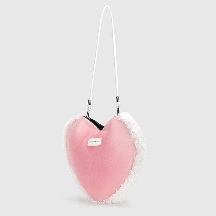 Lolita Pink  Heart Shape Crossbody Bag