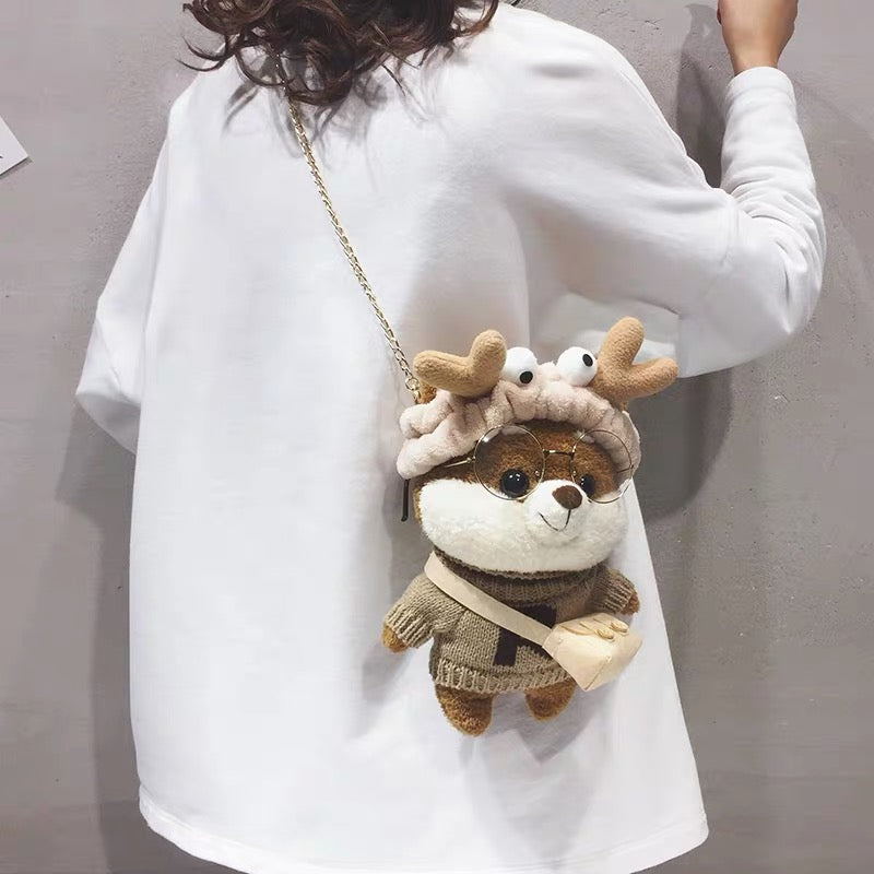 Cute Lolita Deer In-The-Way-To-School Crossbody Bag