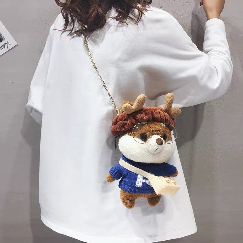 Cute Lolita Deer In-The-Way-To-School Crossbody Bag