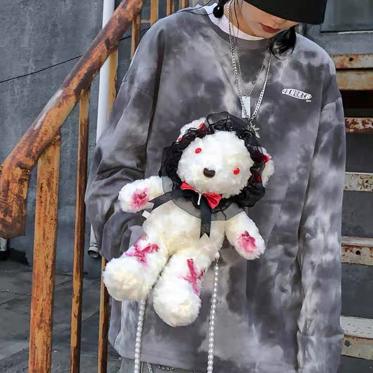 Gothic Dark Series Bear Cross-Body Bag