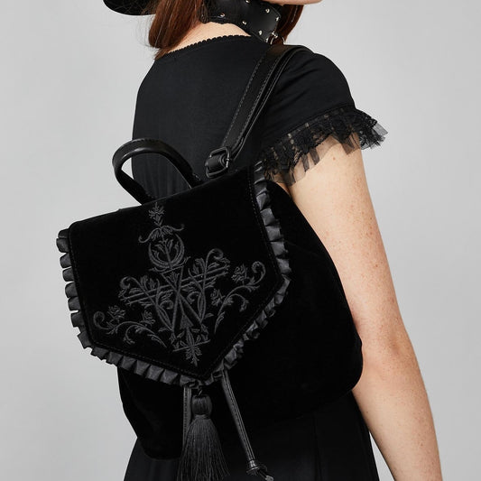 Gothic Black Magic Embroidery Lolita Backpack