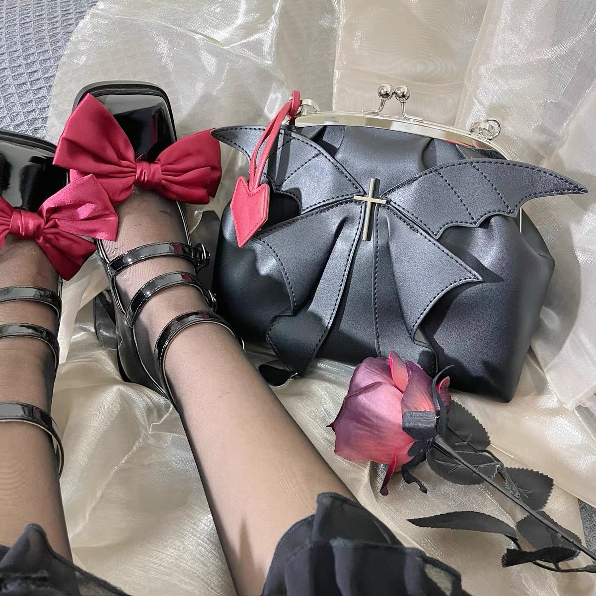 Lolita Dark Gothic Wind Little Devil Wing Bag