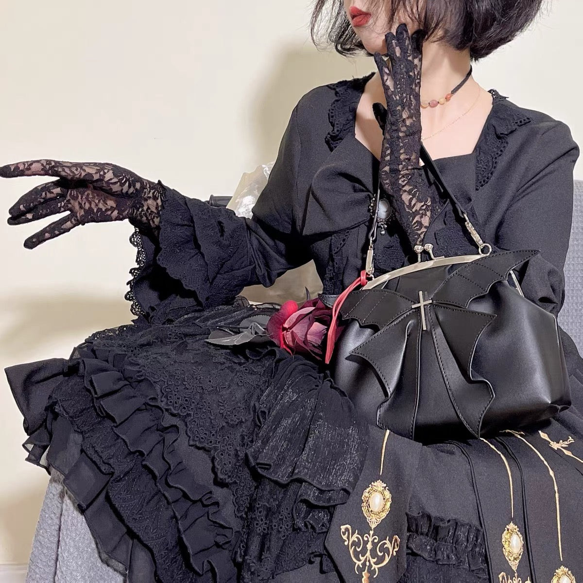 Lolita Dark Gothic Wind Little Devil Wing Bag