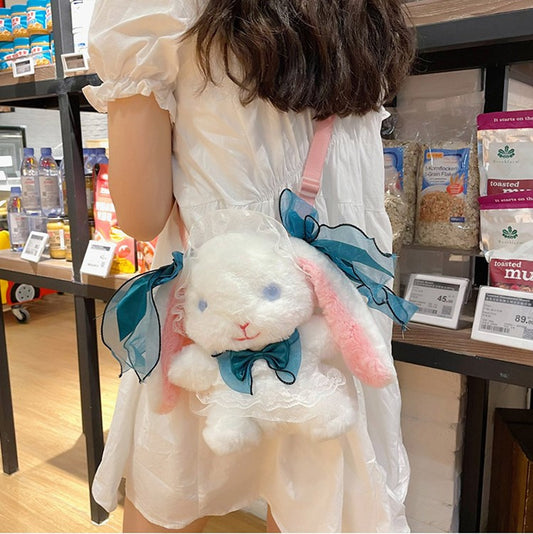 Cute Rabbit Solid Ribbon Hair Band Lolita Cross-body Bag