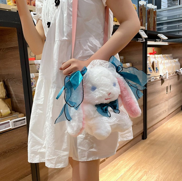 Cute Rabbit Solid Ribbon Hair Band Lolita Cross-body Bag