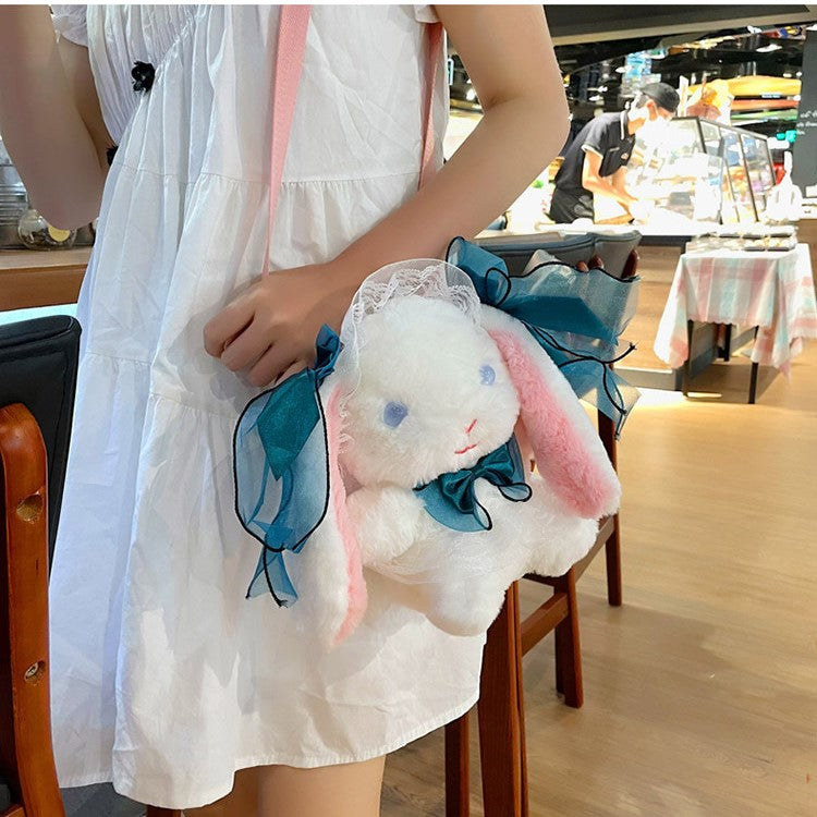 Cute Rabbit Solid Ribbon Hair Band Lolita Cross-body Bag