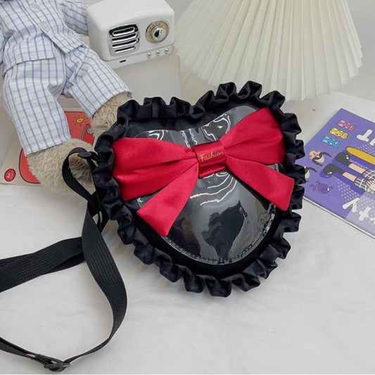 Heart Shaped Gothic Wrinkle Cross-Body Bag