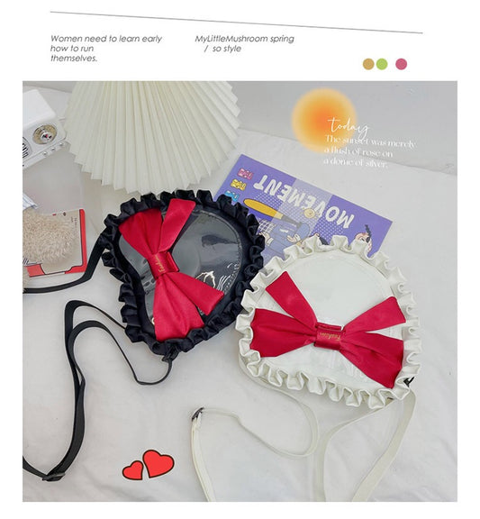 Heart Shaped Gothic Wrinkle Cross-Body Bag