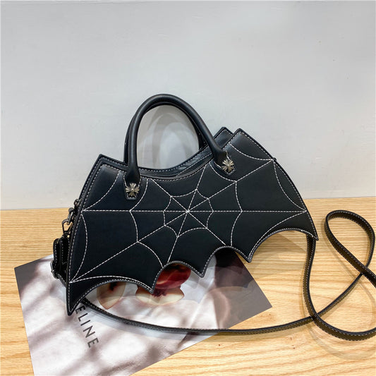 Gothic Bat Spider Web Handbag/Cross-Body Bag