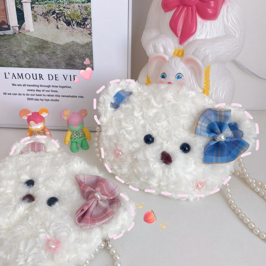 Bow Knot Bear Lolita Pearl Cross-body Bag