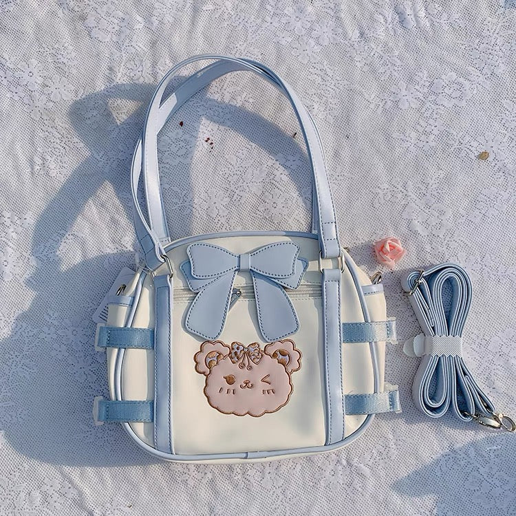 Cute Bear Bow Handbag/Cross-Body Bag By Cherry Studio