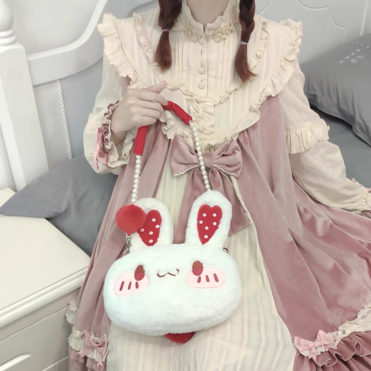 Rabbit Cherry Hairpin Cross-body Bag