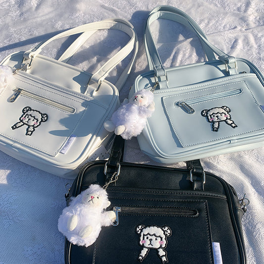 Sheep Solid Handbag By Cherry Studio