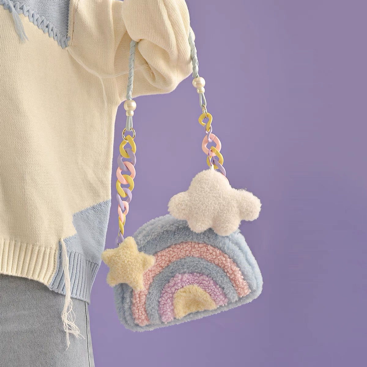 Rainbow Cloud Shoulder Bag By ChaCha
