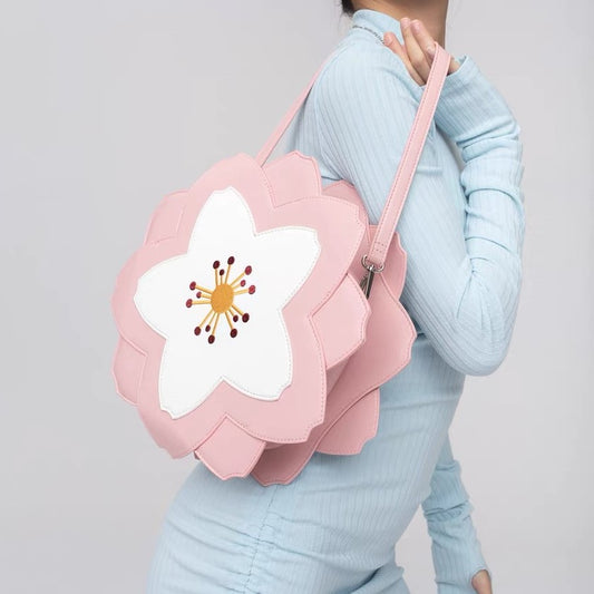 Pink Cherry Blossoms Large Capacity Shoulder Bag