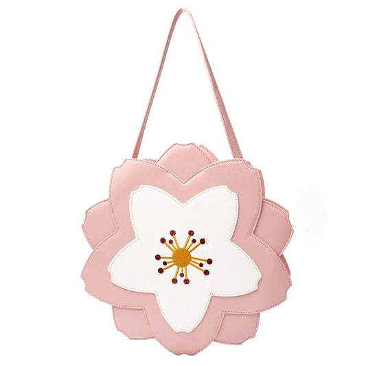 Pink Cherry Blossoms Large Capacity Shoulder Bag