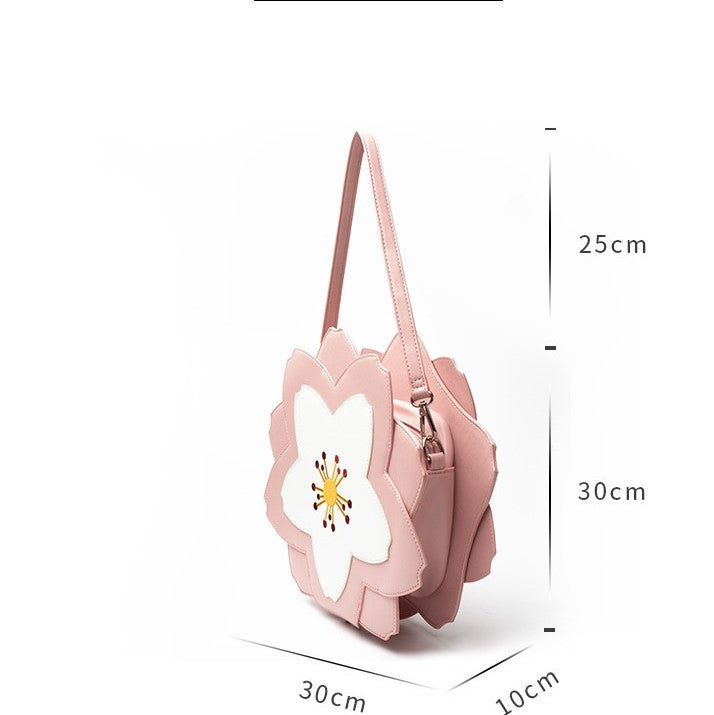 Pink Cherry Blossoms Large Capacity Shoulder Bag