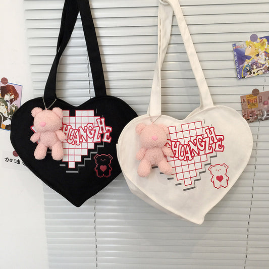 Reassuring Lovely Canvas Bag Lolita Shoulder Bag