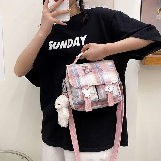 Plaid Kawaii Handbag