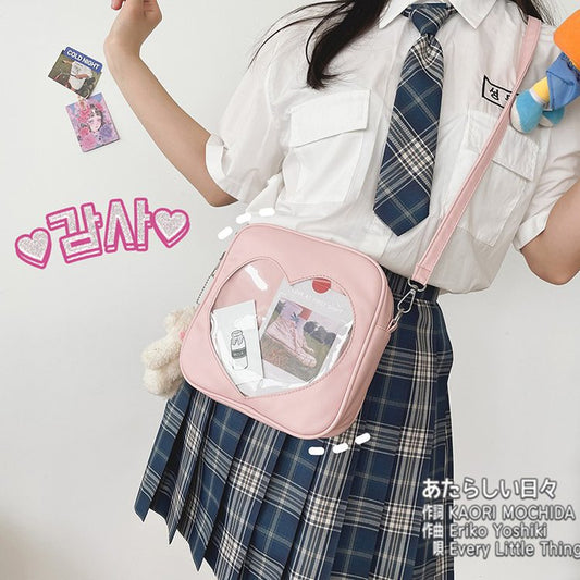 Love Transparent Pu Cross-body Bag