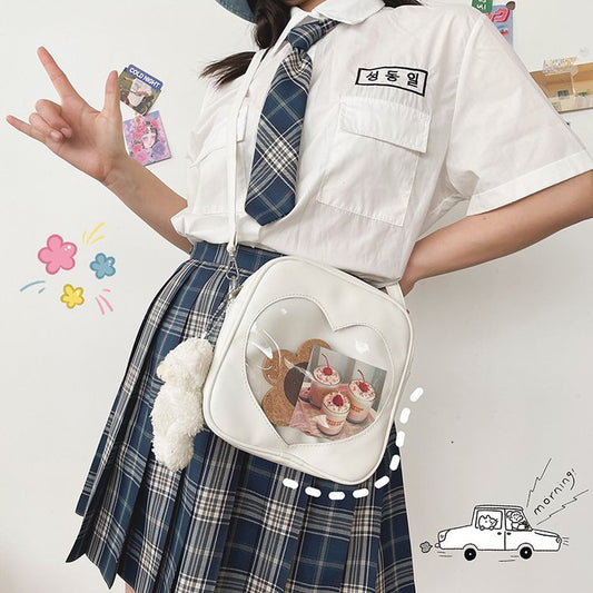 Love Transparent Pu Cross-body Bag