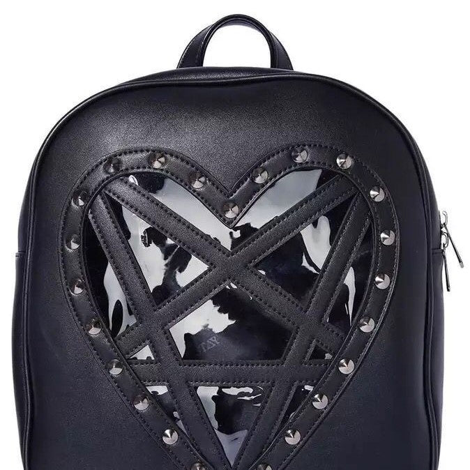 PU Love Shaped Gothic Backpack