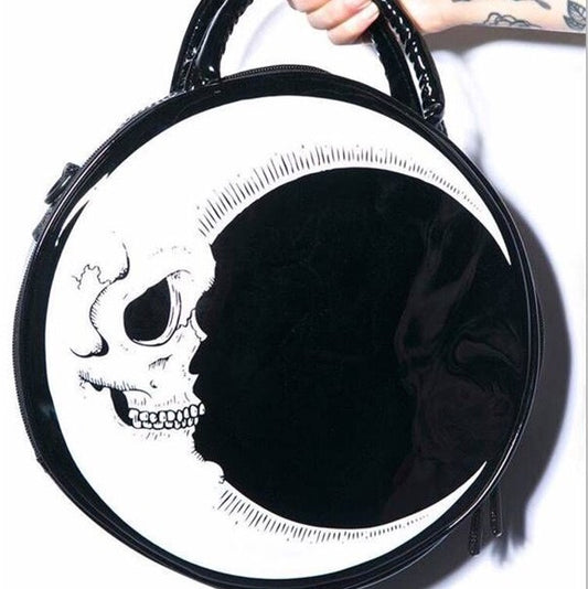 Gothic Skeleton Moon Handbag