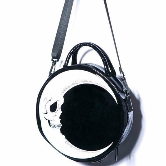 Gothic Skeleton Moon Handbag