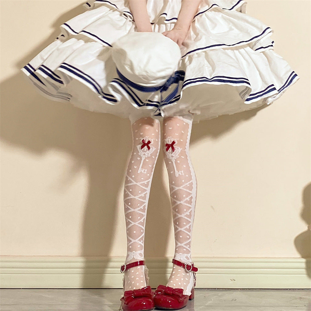 Printed Lolita Knee Stockings