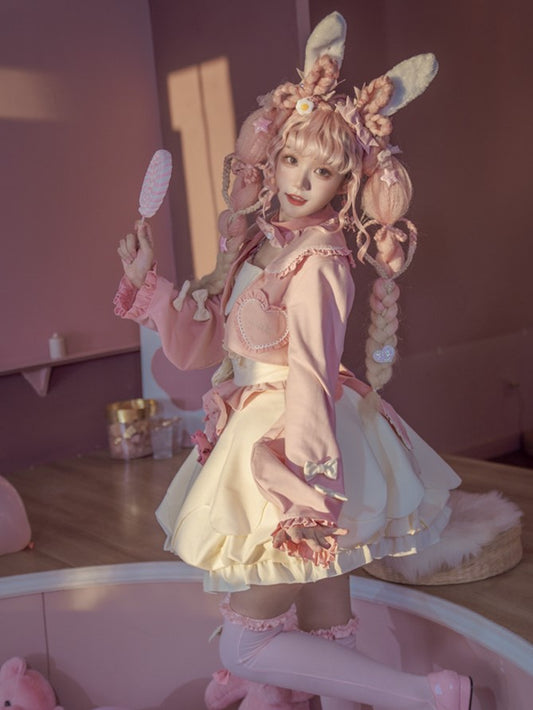 JSK Dress & Coat♥Ready to Ship♥Milky Puffs♥Kawaii Lolita Dress