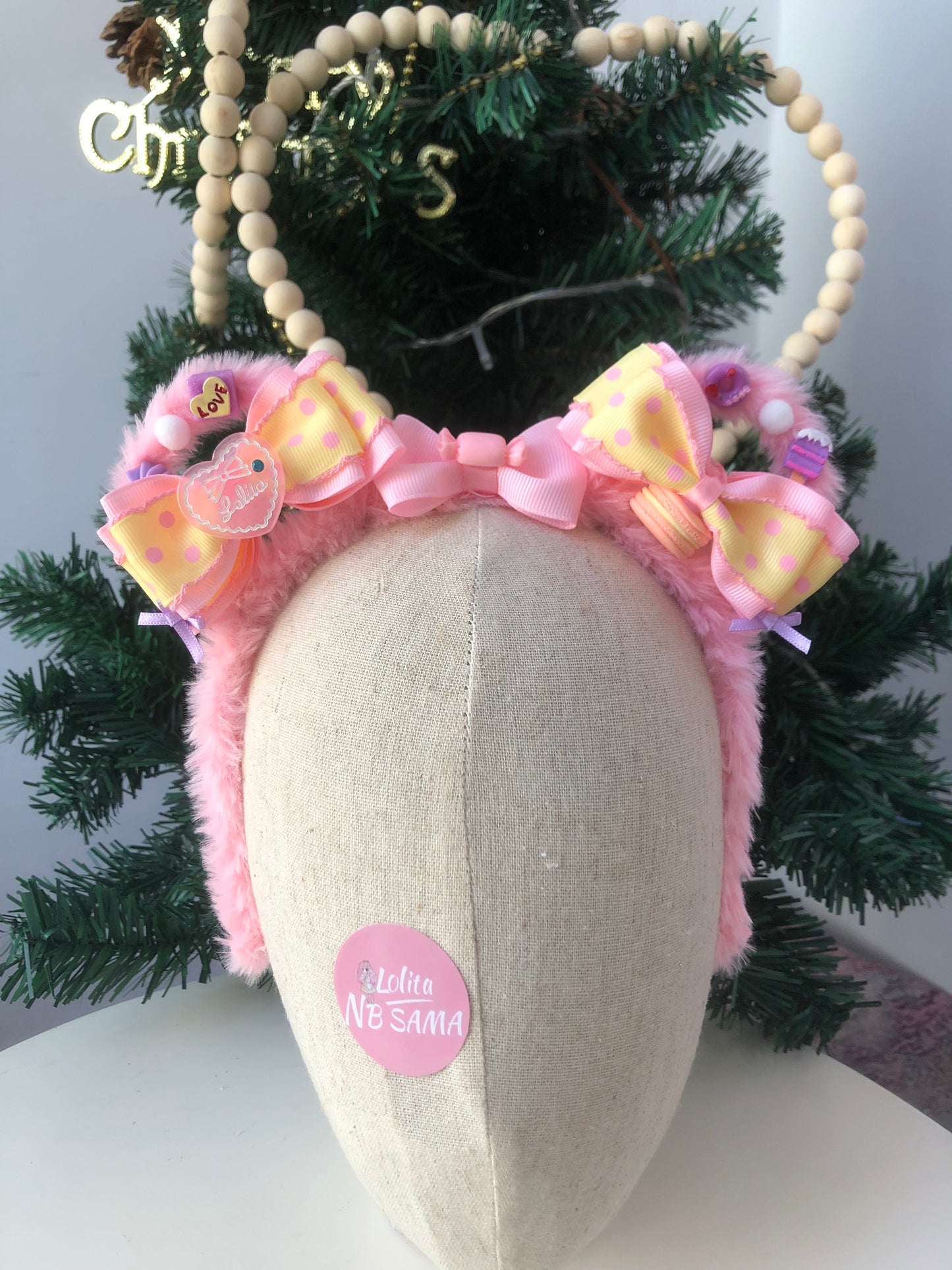 Lolita Cute Bear Ear KC Headband Made By NBSAMALOLITA