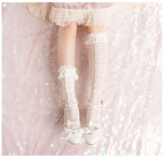 White Lace Lolita Short Socks