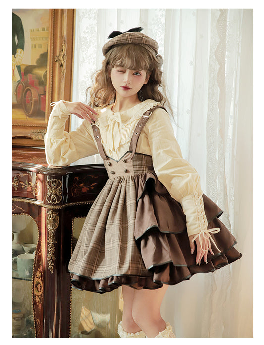SK♥ Ready to Ship♥Vanilla Latte Little Detective♥ Classic Lolita Dress