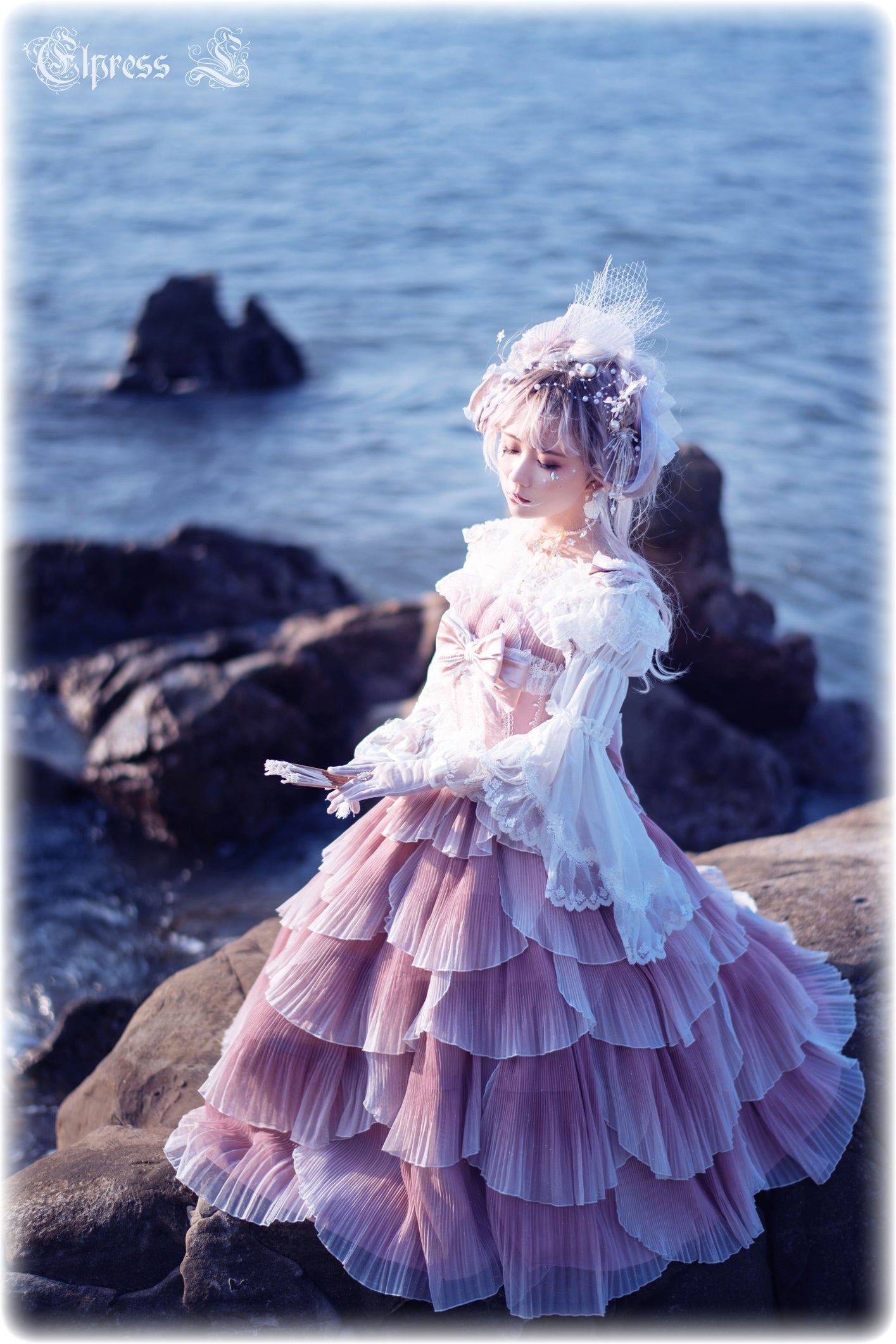 JSK Set♥Ready to Ship♥Fish Scale♥Elegant Hime Lolita Dress