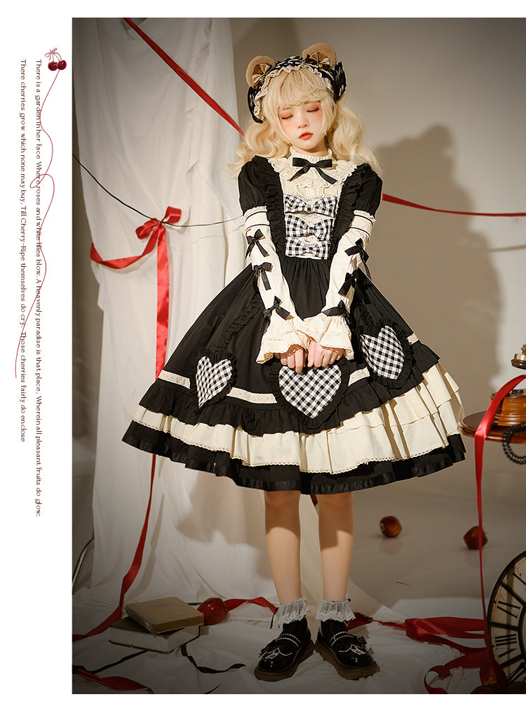 OP ♥Ready to Ship♥  To My Little Cherry ♥  Sweet Lolita Long Sleeve Dress