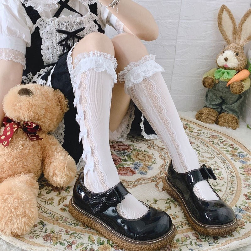 White Lace Lolita Short Socks