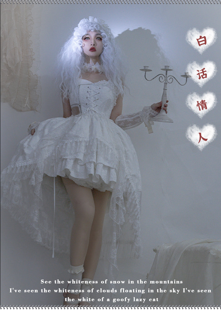JSK ♥Ready to Ship♥White Lover♥ Gothic Lolita Dress